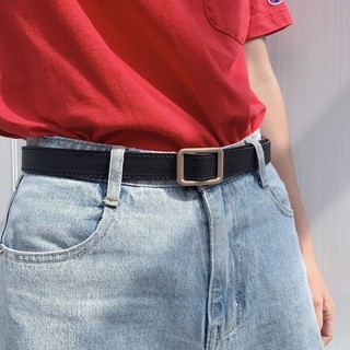 Dây lưng nữ, nịt bụng màu đen mặt vuông