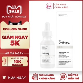 Tinh chất The Ordinary Niacinamide 10% + Zinc 1% (lọ màu trắng)