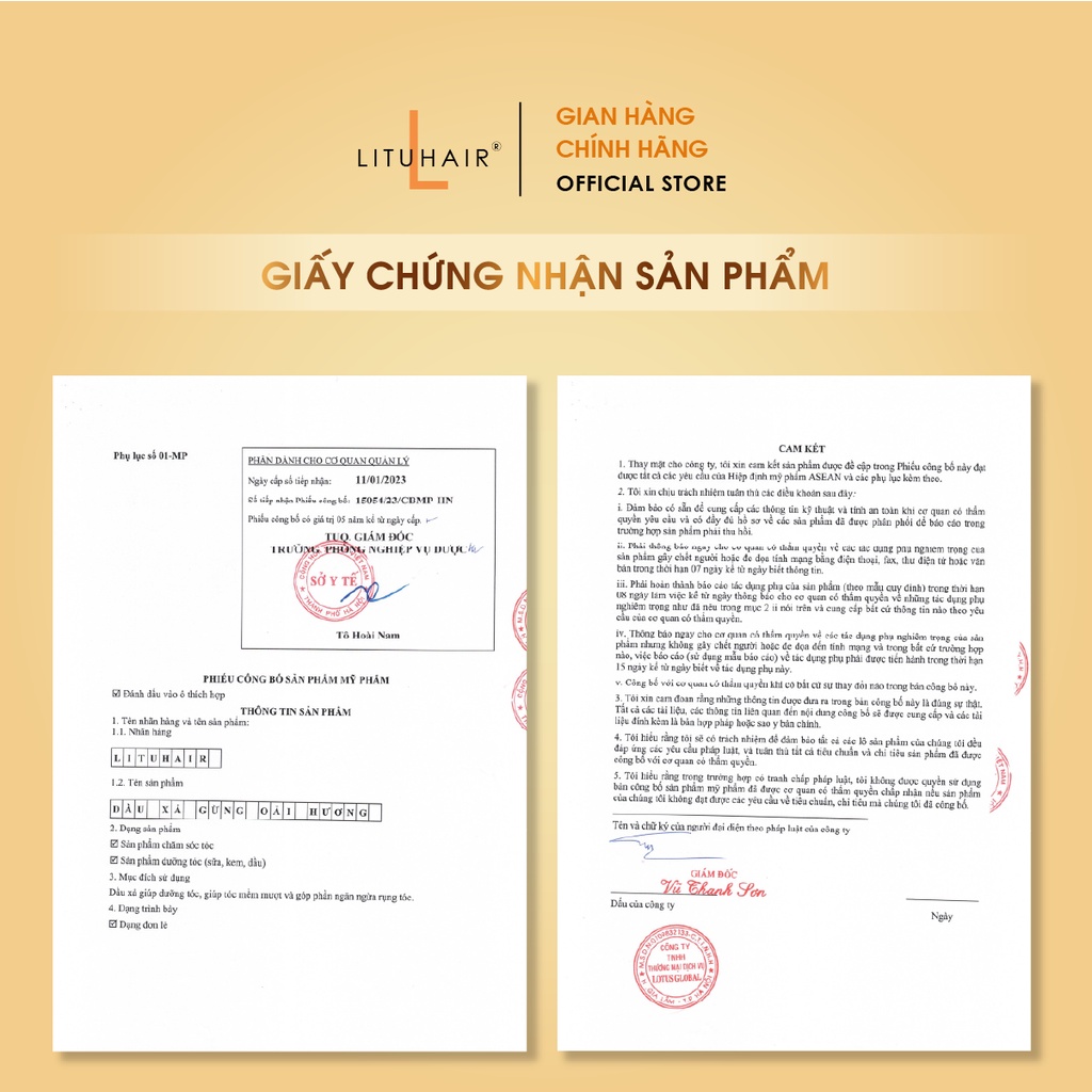 Dầu gội gừng oải hương LITUHAIR kích thích mọc tóc, giảm gãy rụng và gàu ngứa 350ml