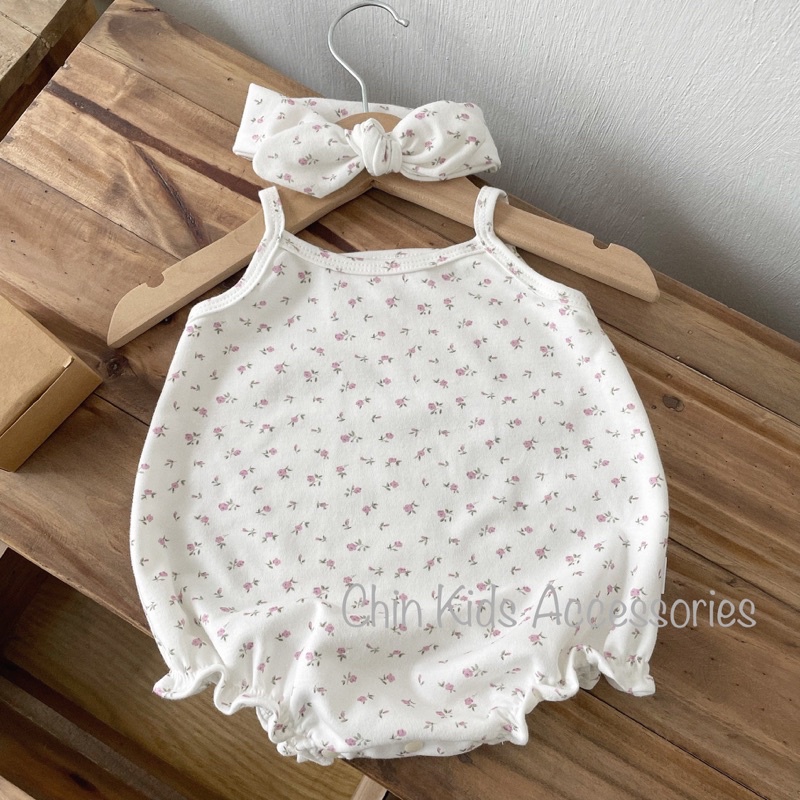 Body dây kèm turban chất liệu cotton Hàn mát mịn