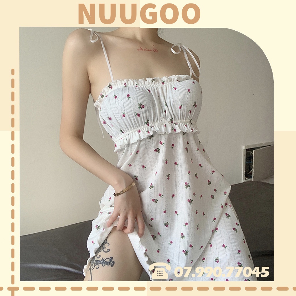 váy ngủ hai dây thiết kế korea sexy nóng bỏng hot 2023 NUUGOO1