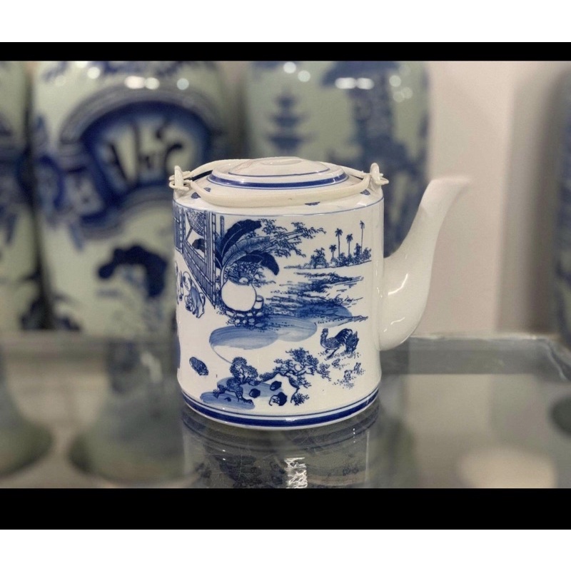 Ấm tích, ấm pha trà Gốm Sứ Bát Tràng cao cấp tráng men trong ngoài