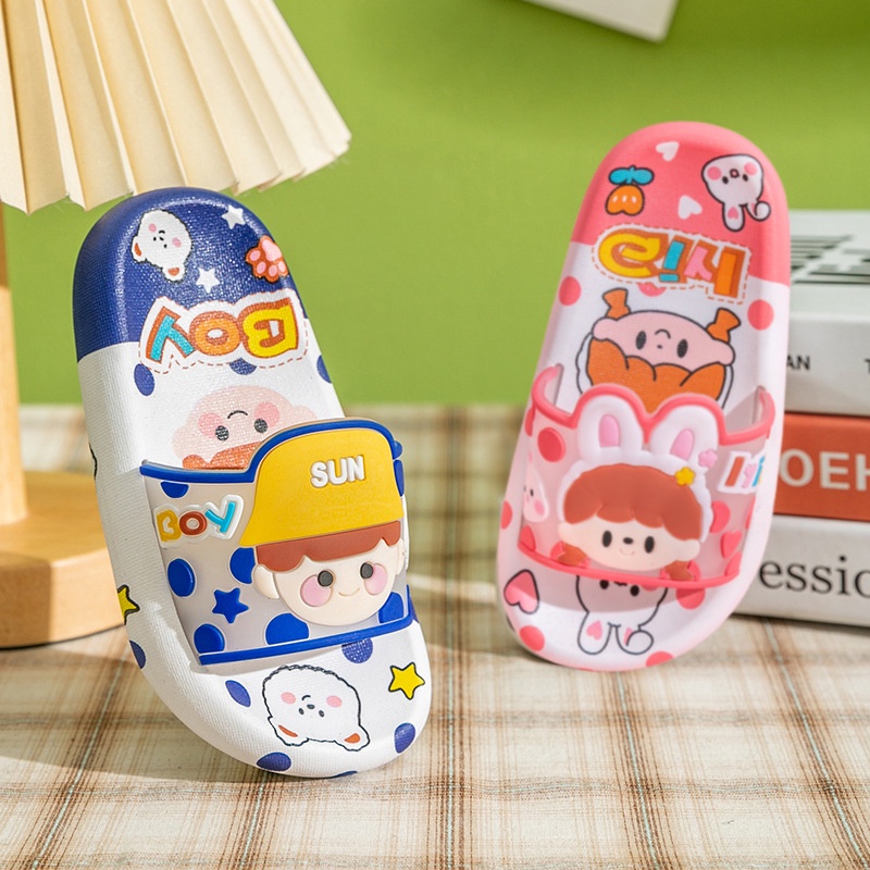 Dép Cho Bé Trai Bé Gái Siêu Nhẹ Hoạt Hình Dễ Thương, Dép Lê Trẻ Em DL06