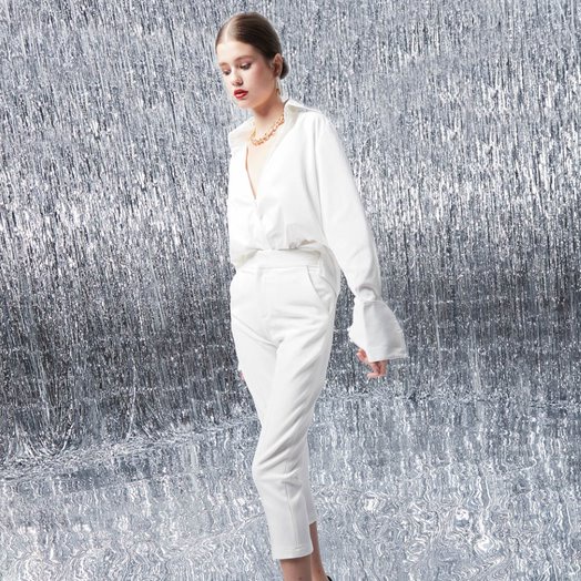 Quần ôm lưng cao, cài khoá kéo trước, xẻ túi Delwyn Pants | NYA STUDIO