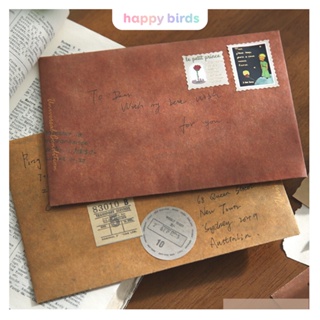 Hình ảnh Phong bì phong thư A6 vintage retro cổ điển đựng giấy viết thư thiệp chúc mừng sinh nhật thiệp quà tặng handmade kraft