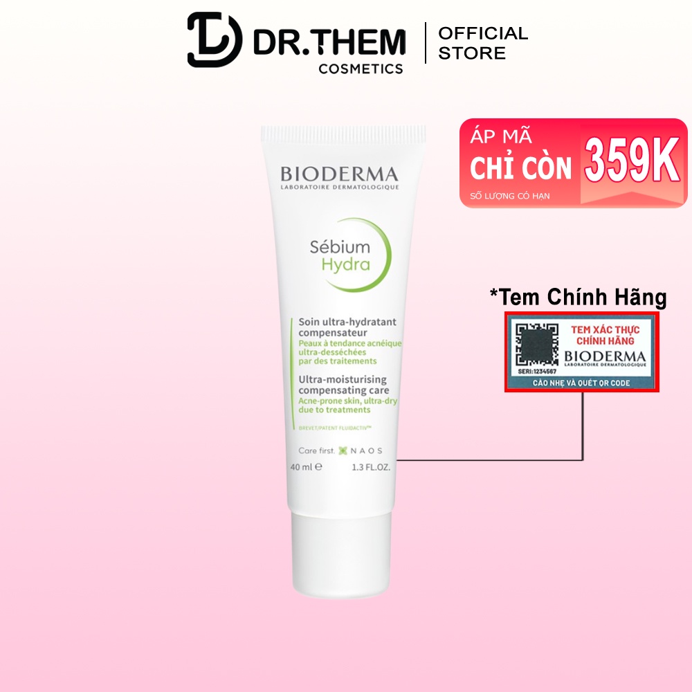 Kem Dưỡng Ẩm Cho Da Dầu Mụn BIODERMA Sébium Hydra 40ml