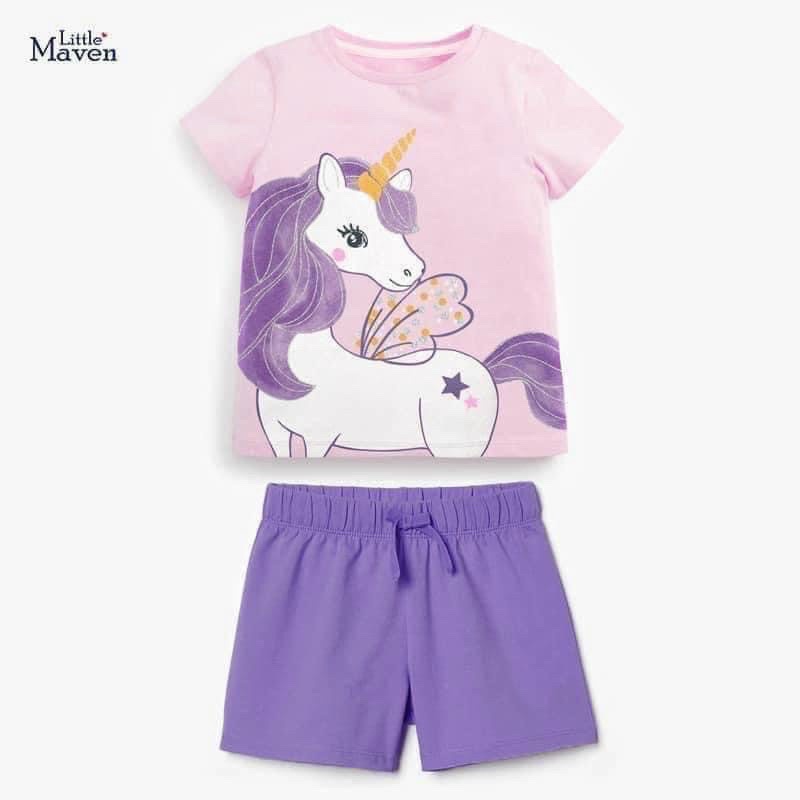 Set bộ ngựa pony màu hồng tím cho bé