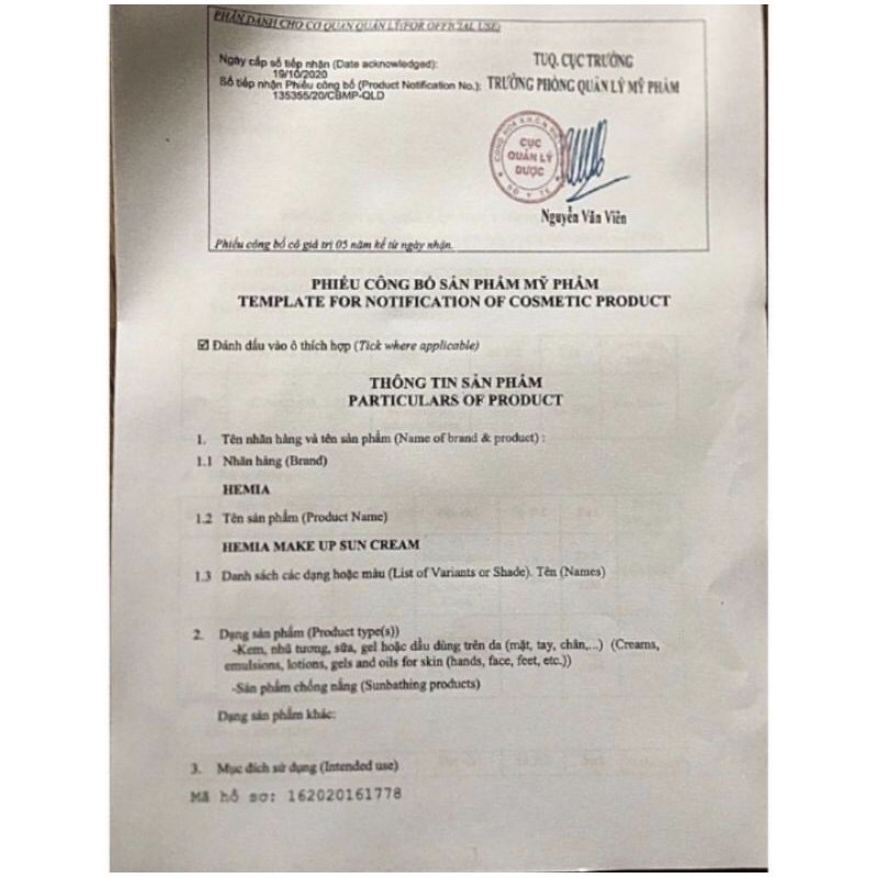 Chống nắng Hemia Chính Hãng