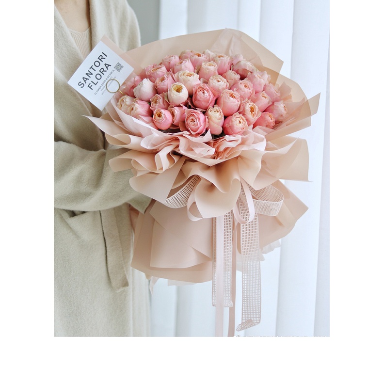Giấy gói hoa ❤️ bóng mờ trơn một màu❤️ 58*58 cm không thấm nước