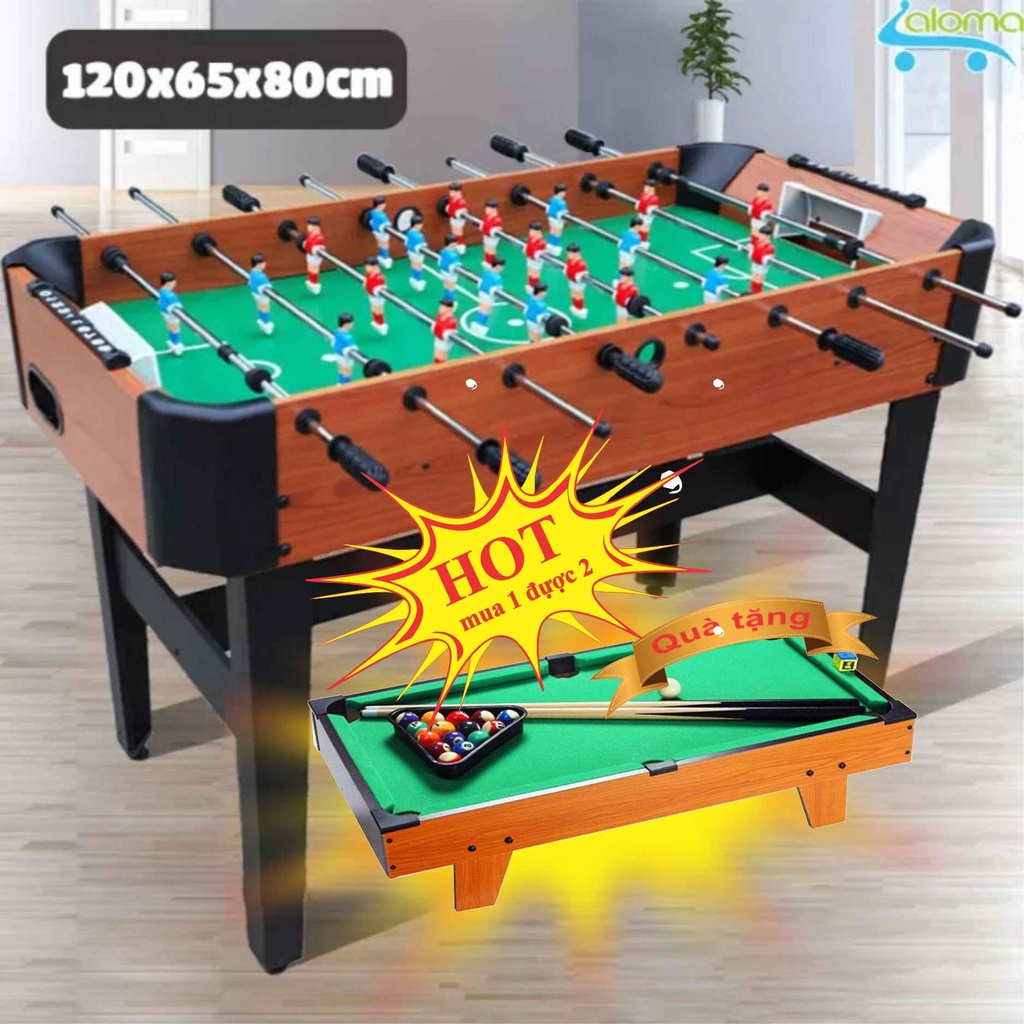 (MUA 1 BI LẮC TẶNG 1 BÀN BI A NHỎ) Đồ chơi bàn bi lắc 8 tay cầm bằng gỗ Bàn bóng đá mini Table Top Football TTF-122