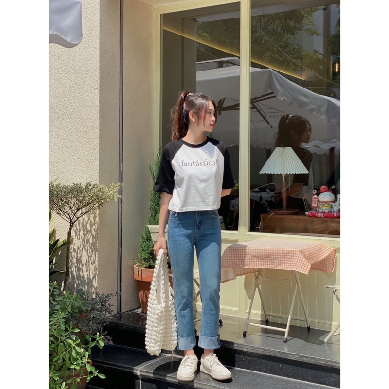 Áo Thun Crop - fantástico - Raglan