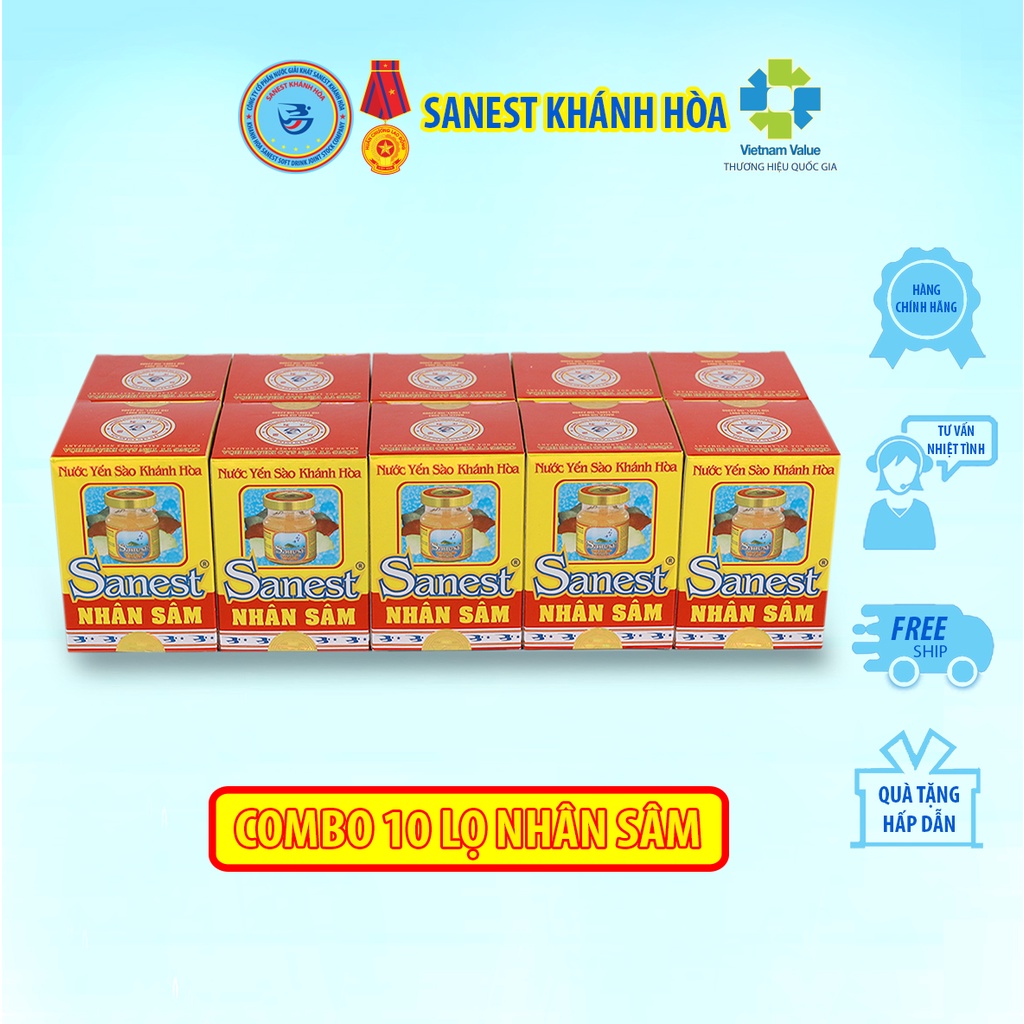 Nước Yến sào Khánh Hòa Sanest Nhân Sâm - Lọ 70ml
