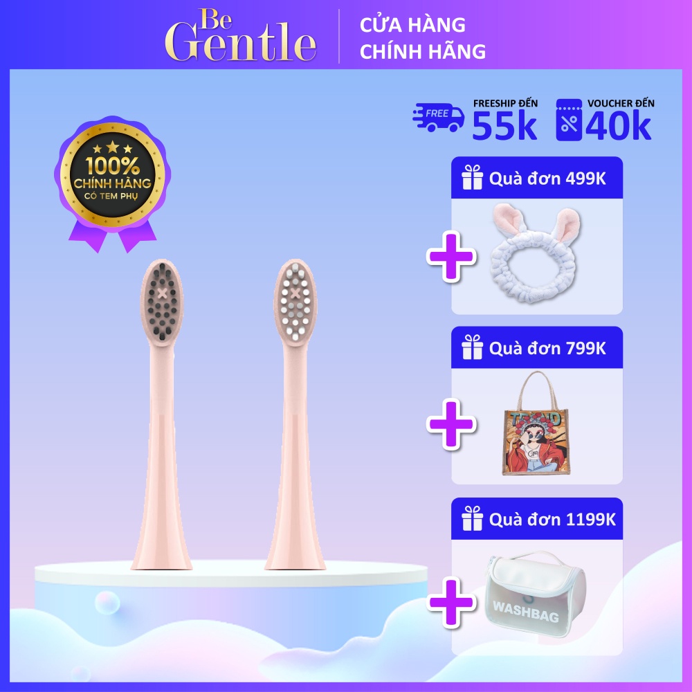 Bộ 2 đầu bàn chải điện Halio - Smart Clean & Whitening