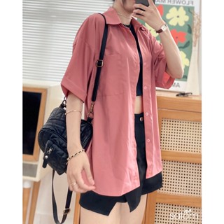 Sơmi ngắn tay form rộng Hàn Quốc nhiều màu SALOM Shp020