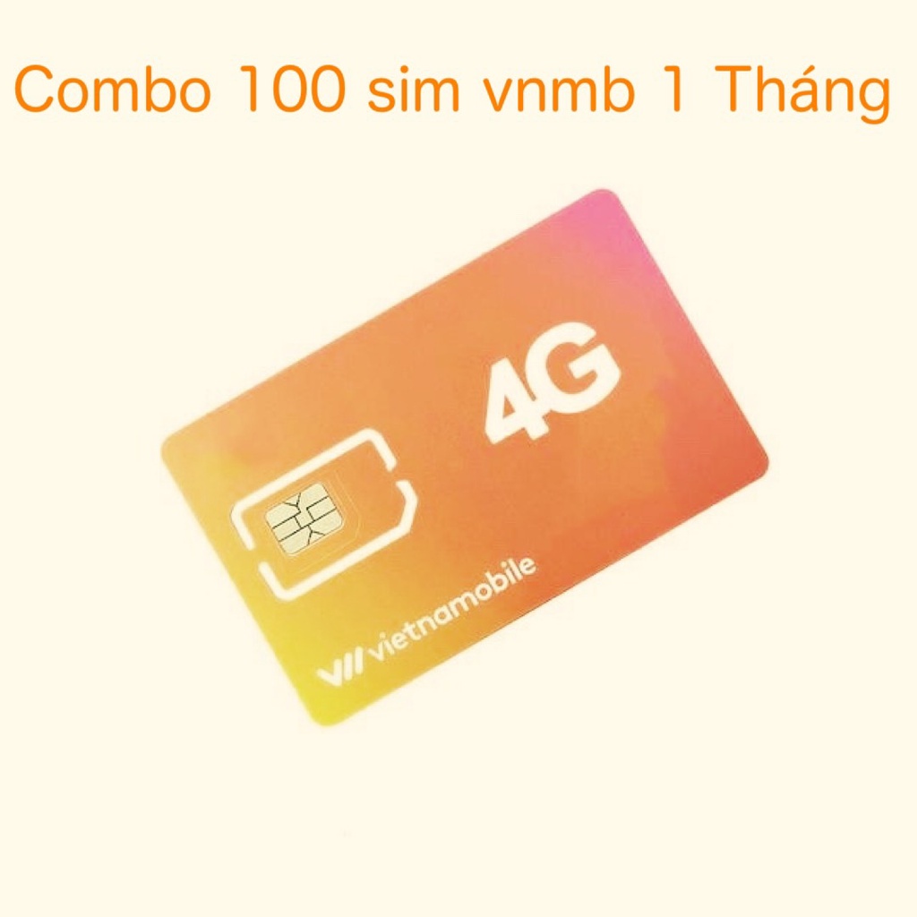 Combo 100 Sim Vietnamobile 2023 Hạn 1 Tháng - Tạo Tài Khoản ZL,SP,FB,MMO,GAME (Không 4G)
