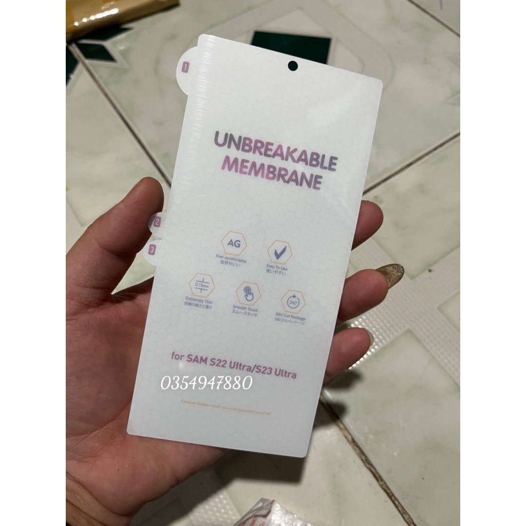 Miếng Dán PPF nhám chống vân tay Full màn hình cho Samsung S23 , S23 Plus , S23 Ultra