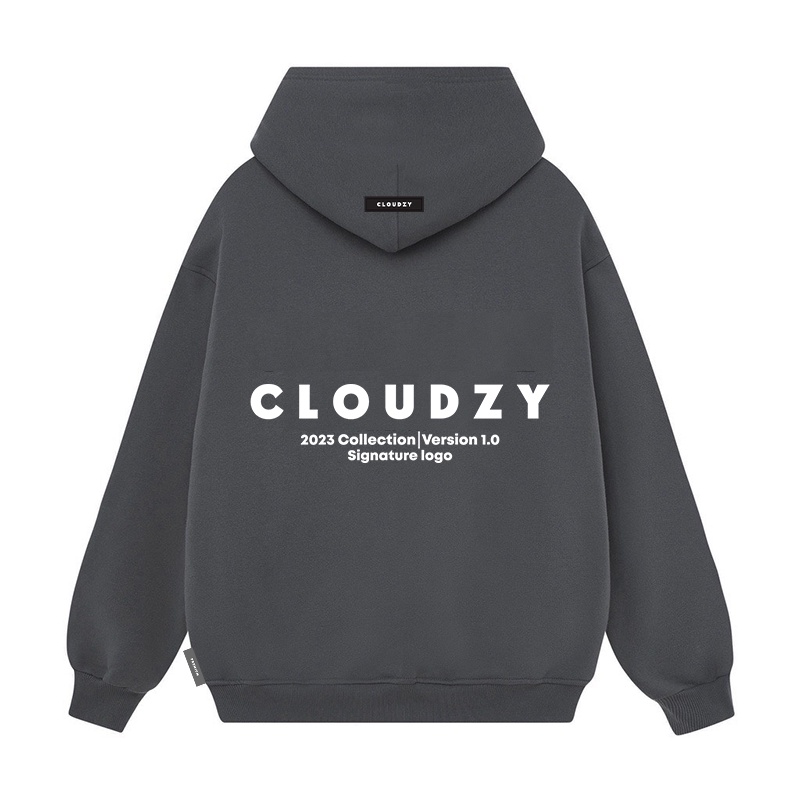 Áo hoodie zip nam nữ local brand unisex cặp đôi nỉ ngoại cotton form rộng có mũ xám đen dày cute CLOUDZY BASIC Z