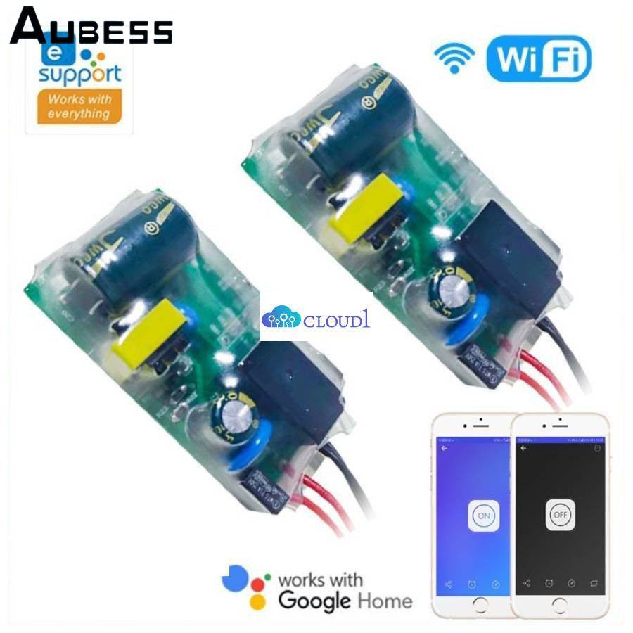 Ewelink Mô-đun Công Tắc Đèn Wifi Công Tắc Đơn Lửa Đơn 180-240V Không Cần Cáp Alexa Google Cloud1