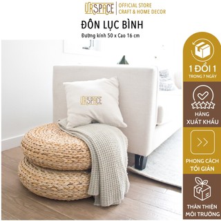 Đệm cói urspace ngồi bệt, ngồi thiền, decor trang trí d50xh16