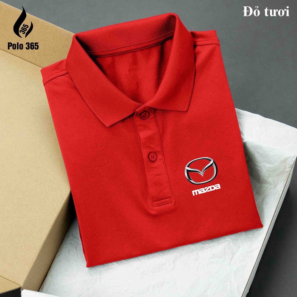 Áo thun Polo xe ô tô Mazda -  Áo polo các hãng xe chất cá sấu poly 4c - polo 365