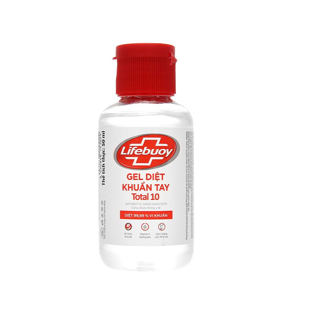 Gel rửa tay khô sạch siêu nhanh Lifebuoy bảo vệ vượt trội 10 50ml  Diệt