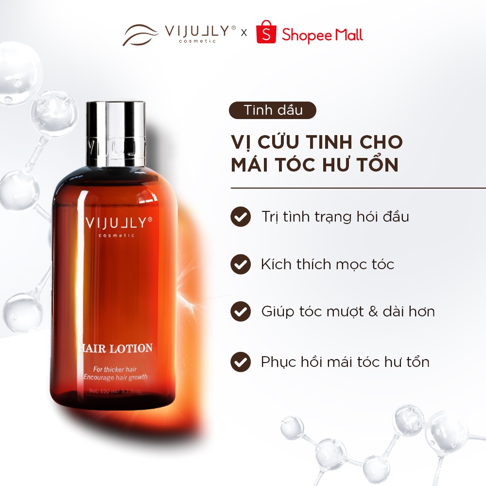 [COMBO 3 BỘ SP] Bộ sản phẩm: Dầu Gội Bưởi , Kem Xả Dừa và Tinh dầu bưởi VIJULLY Cao Cấp