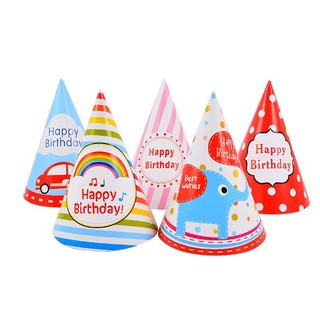 Nón sinh nhật bằng giấy họa tiết dễ thương - Kool Style