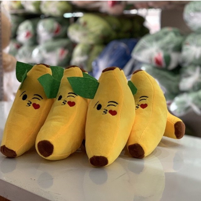 Thú gấu nhồi bông, Gối Ôm Hình Quả Chuối size 25cm, 55cm Siêu Dễ Thương Mềm Êm Mịn - HAUNNISHOP.VN