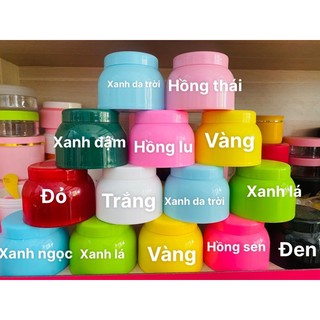 Hủ đựng kem 120g (bầu) đủ màu