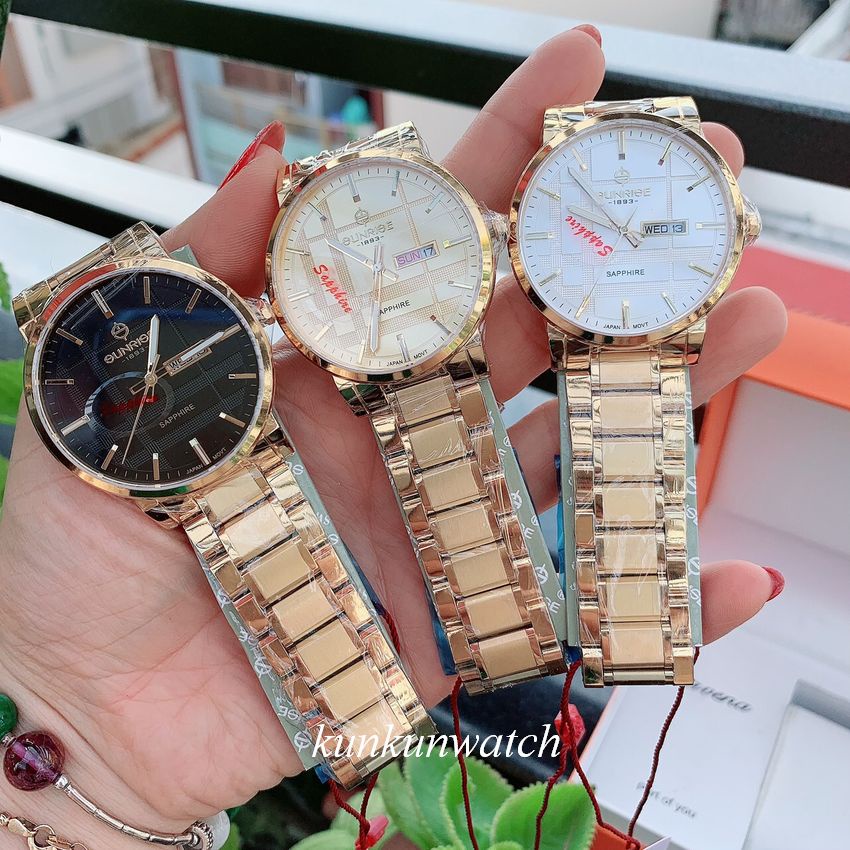 Đồng Hồ Nam SUNRISE 1204SA Nền Mặt Vân Authentic