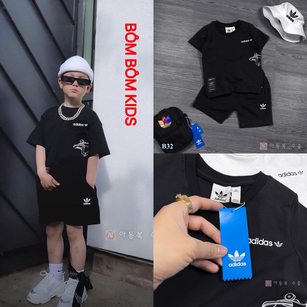Bộ quần áo ADIDAS màu đen hot nhất năm 2023 cho bé trai và bé gái  SHOP BÔM BÔM KIDS