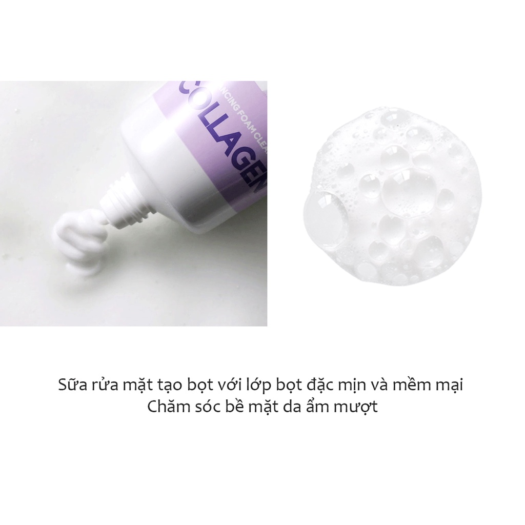 Sữa rửa mặt Collagen cung cấp độ ẩm, làm sạch sâu Tenzero Balancing Foam Cleanser Collagen 100ml