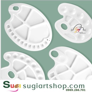 [ Sugi Art Shop ] Khay Bảng pha màu Nhựa (Palette) - Khay pha màu