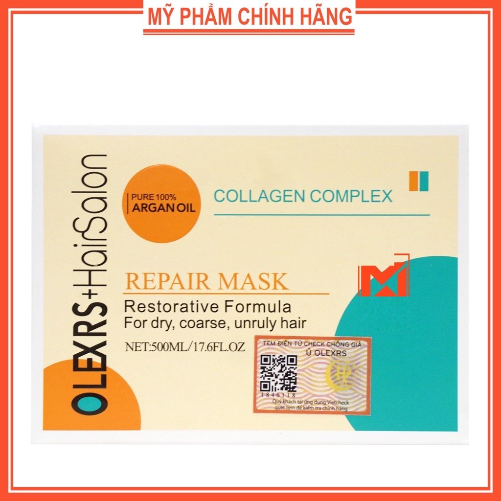 Kem ủ tóc phục hồi siêu mượt Olexrs Hair Salon Collagen Complex 500ml-DP2018