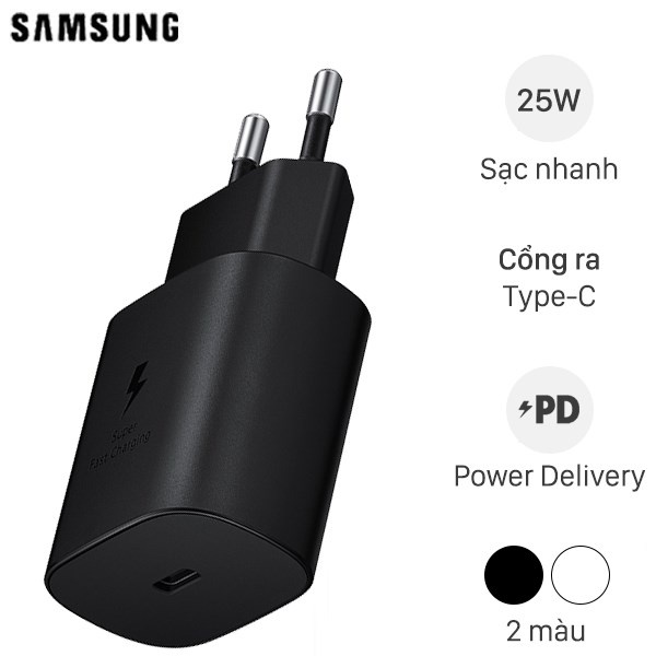 Bộ sạc nhanh 25W chuẩn Sam TypeC to TypeC dành cho các máy Android - Bảo hành lỗi 1 đổi 1 trong 6 tháng