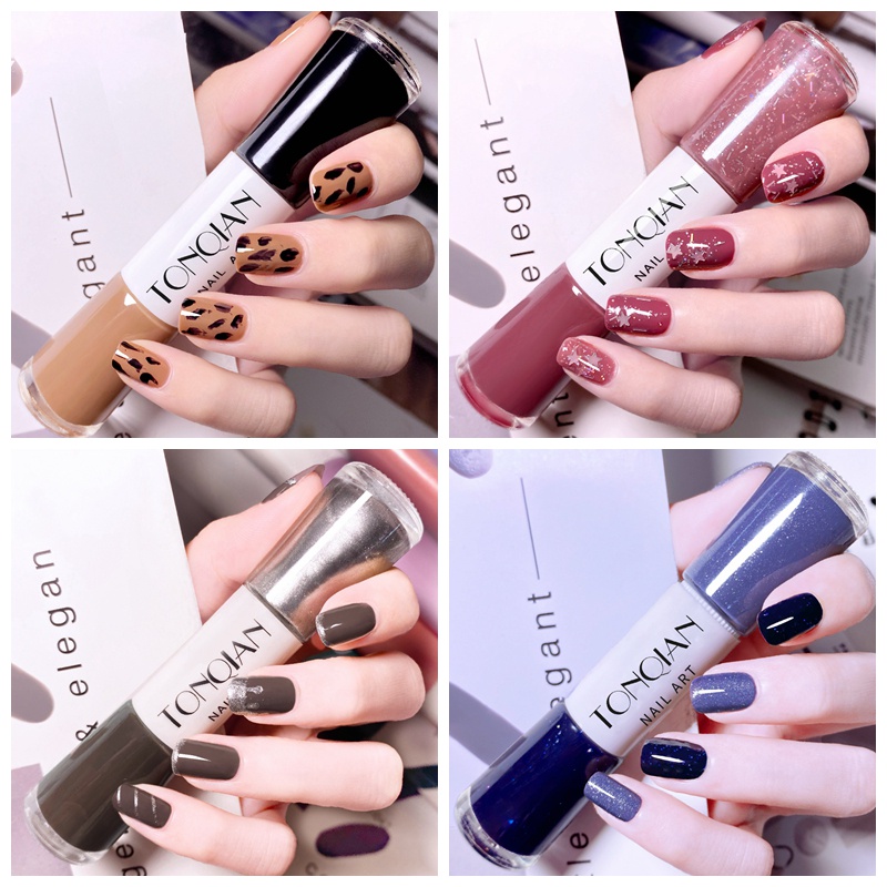 ✨✨Vào Năm 2023, Sơn Móng Tay Hai Tông Màu TikTok Nổi Tiếng Với Màu Sắc Nhấp Nháy Cùng Xu Hướng Đẹp, Cho Nữ Sinh, Trình Diễn Tay Trắng