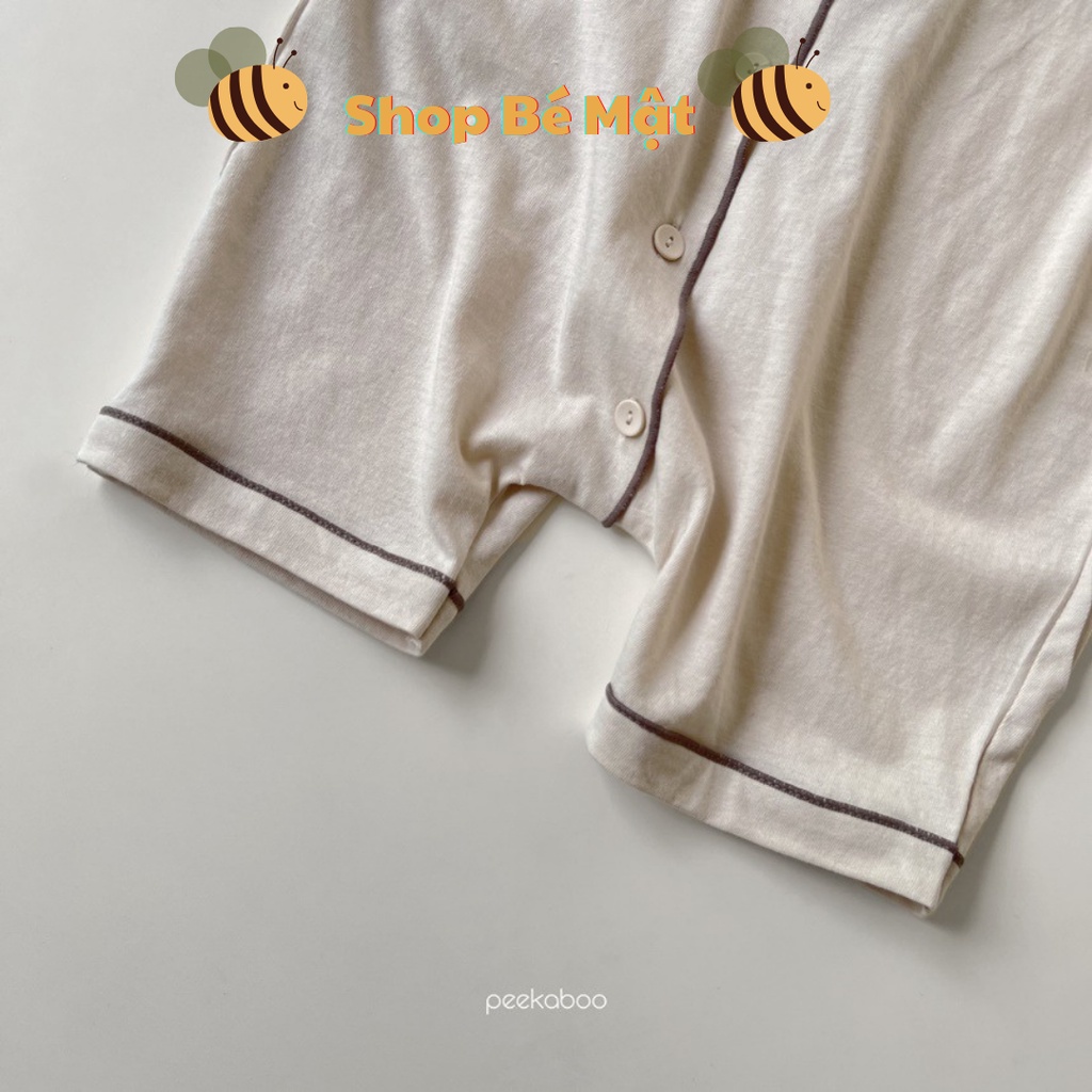 Bộ ngủ mặc nhà liền quần pyjama Peekaboo cho bé trai và bé gái 80-120cm mặc mùa hè 2023 MM3123