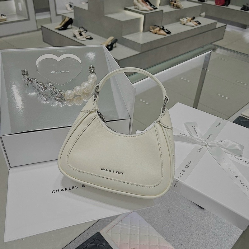 Túi nữ CK quai xách dây ngọc dễ thương tiểu thư