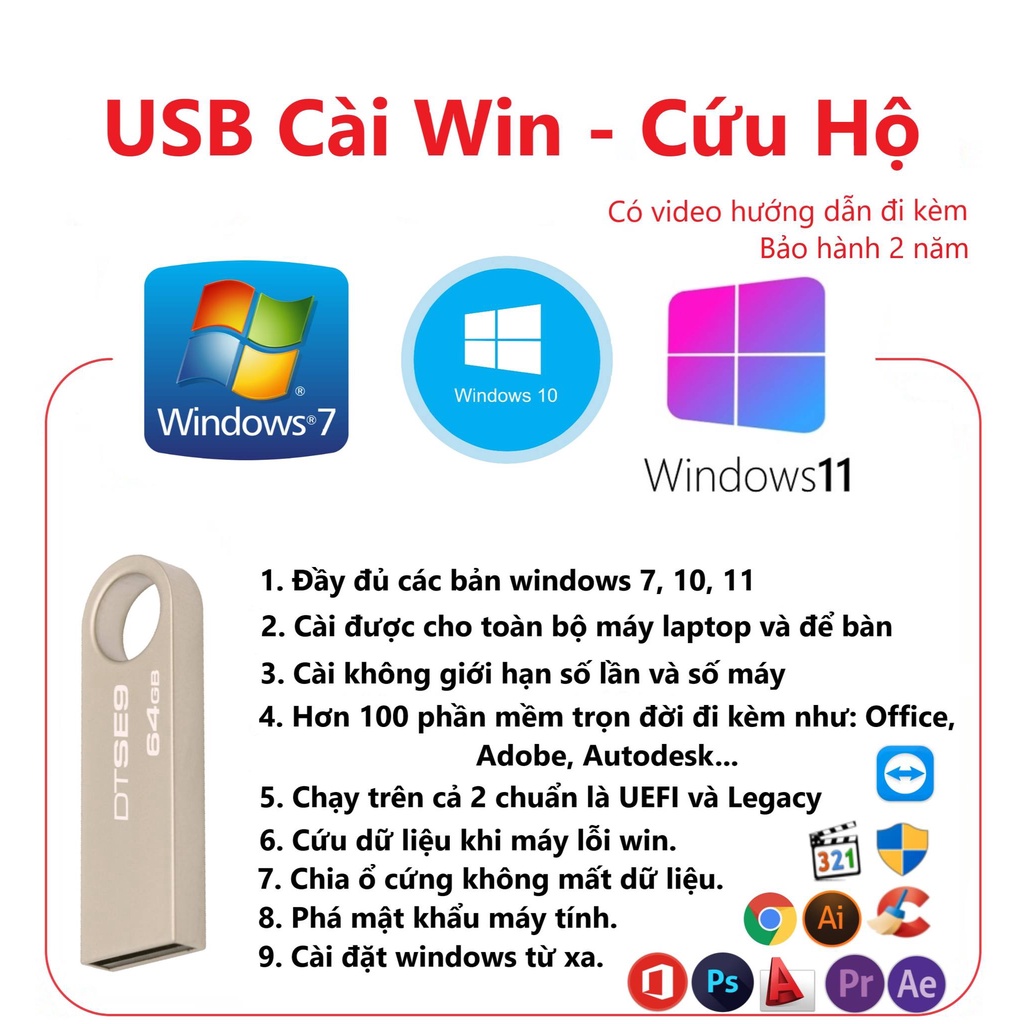 USB Kingston 16Gb, 32Gb tích hợp soft