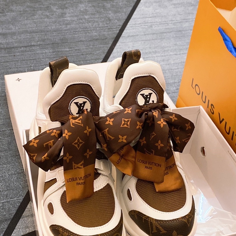 GIÀY LV WHITE BROWN LAI AU SC