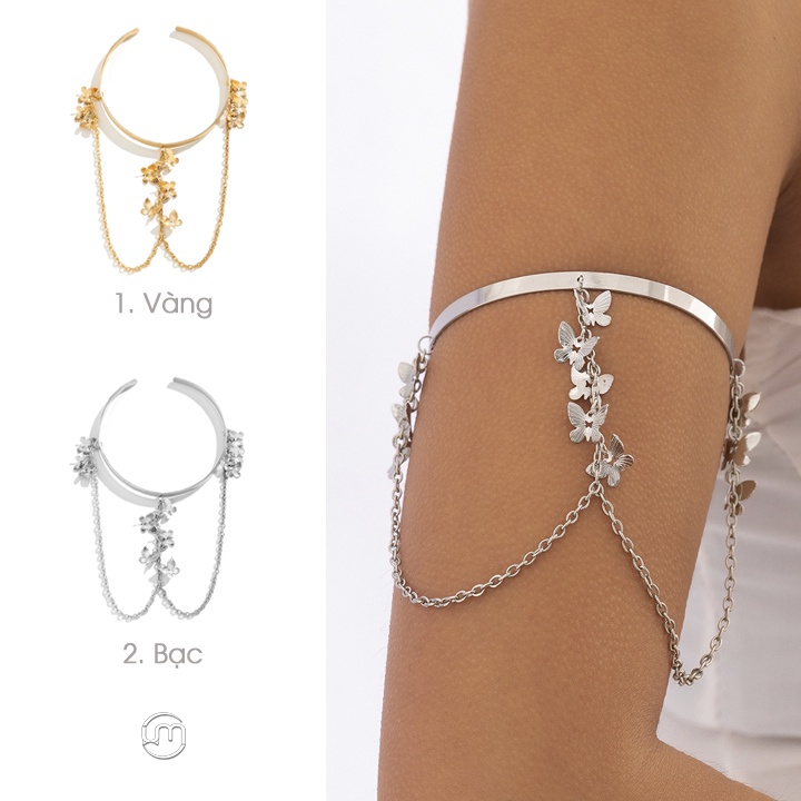 Vòng đeo bắp tay bướm nối xích