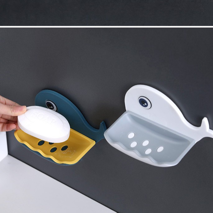 Khay đựng xà phòng dán tường hình cá voi dễ thương