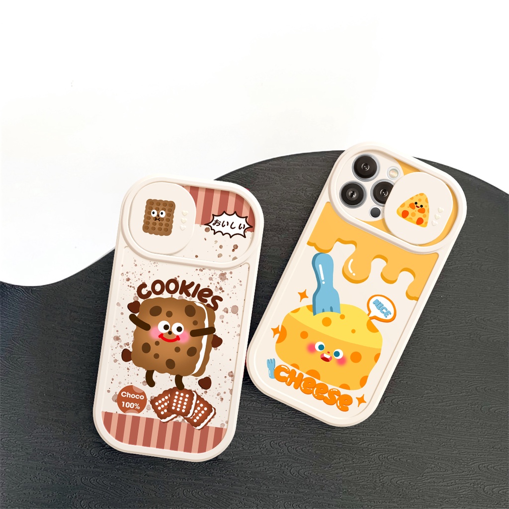 Ốp lưng iphone nắp trượt tròn Bánh Phomai 6/6plus/6s/6splus/7/7plus/8/8plus/x/xs/11/12/13/14/pro/max/promax/plus