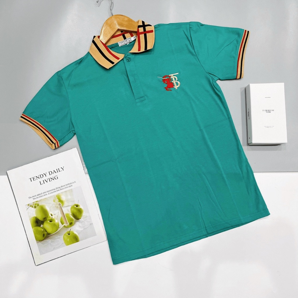 Áo Thun Polo Nam Cổ Bẻ Tay Ngắn Vải Cotton 3 Màu Phối Logo Viền Cổ Sang Trọng Lịch Lãm NEW UNISEX