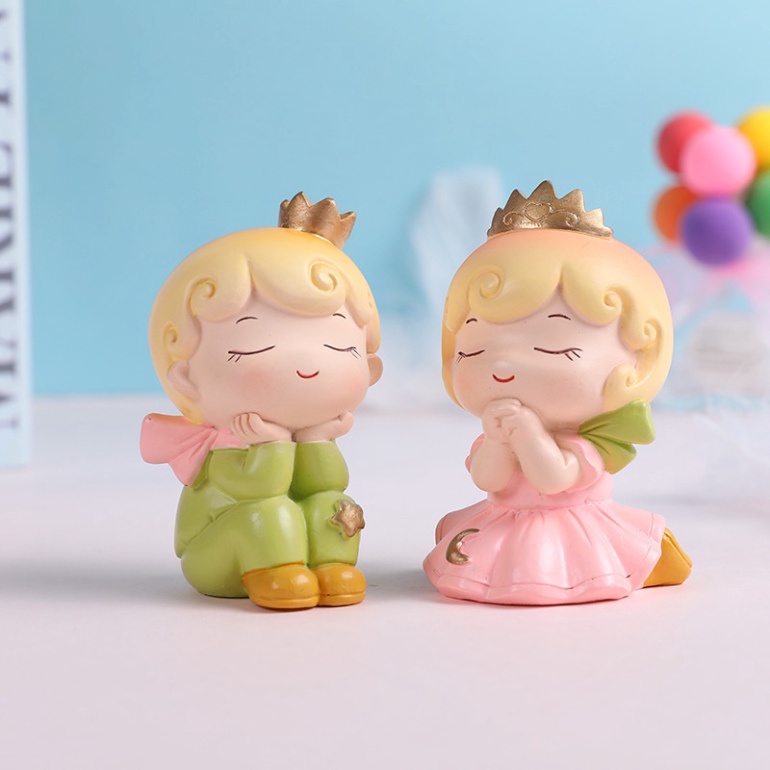 Tượng bé trai bé gái xanh hồng