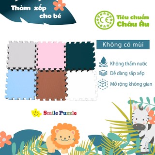 Thảm Xốp Cao Cấp Cho Bé Smile Puzzle - Đơn Màu Pastel - Không Mùi - Tiêu Chuẩn Châu Âu (10 miếng)