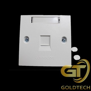 Mặt nạ Outlet 1 cổng vuông Commscope, Faceplate 1 cổng, 2 cổng Commscope