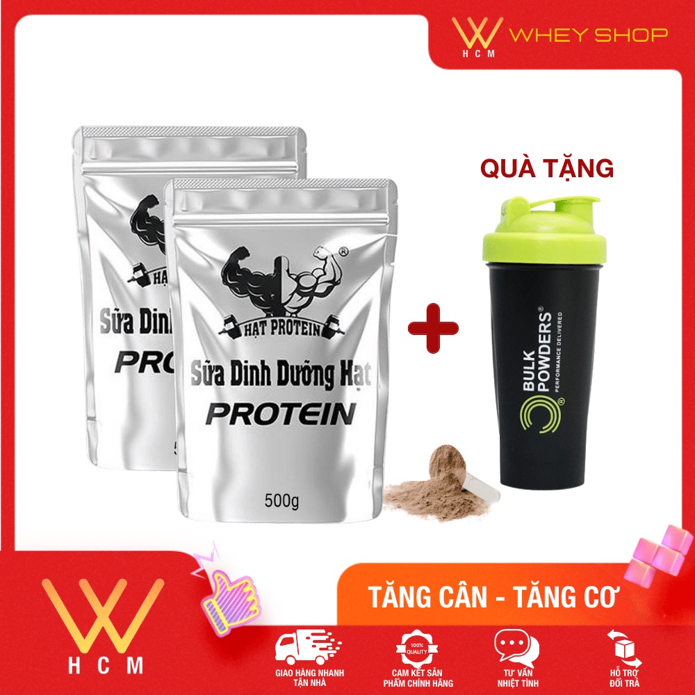 COMBO 2 TÚI Bột Ngũ Cốc Tăng Cân Tăng Cơ Hạt Protein(tặng kèm bình 700ml)