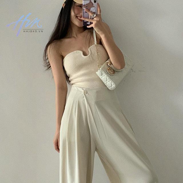 Áo Ống Dệt Kim Màu Trơn Phong Cách Hepburn Thời Trang Hàn Quốc Mới 2023