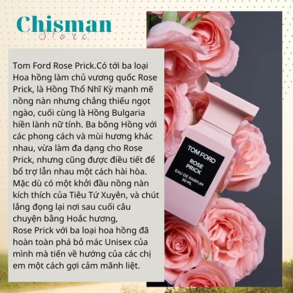 Nước hoa nữ Tomford Rose Prick 100ml, Mùi hương sang trọng quý phái lưu hương lâu -STORENUOCHOA